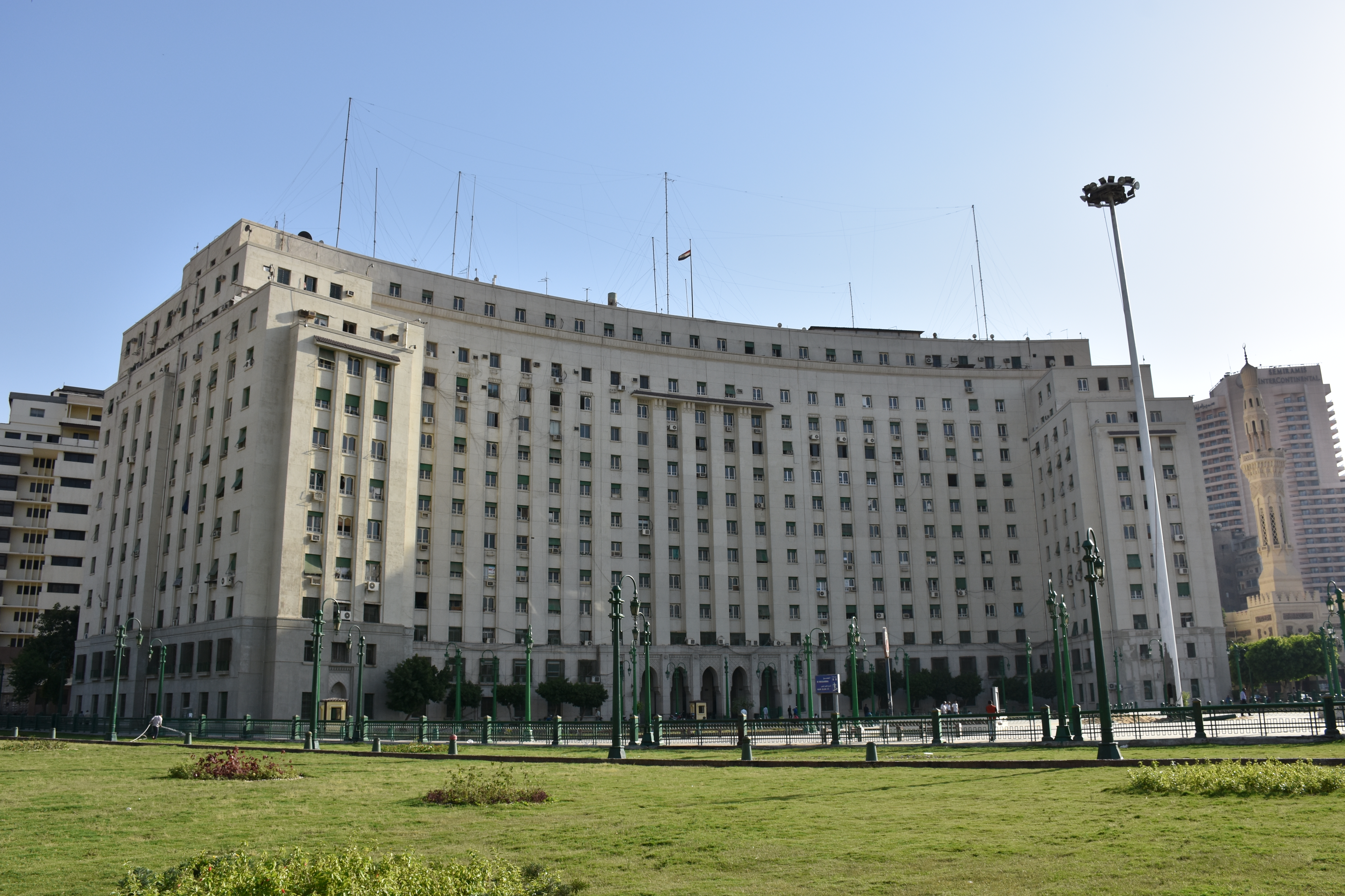 The Mogamma Building in Cairo, May 2015. Image source, https://commons.wikimedia.org/wiki/File:The_Mogamma_Cairo_in_May_2015.JPG.