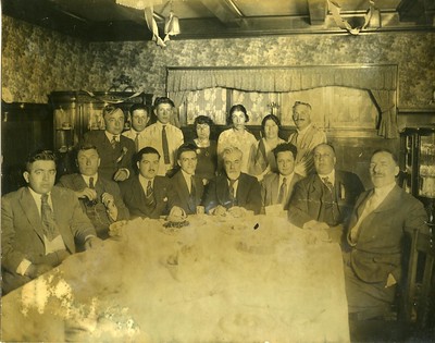 Group photograph, Asbarēz newspaper staff, c. 1921–1922, courtesy of the Armenian Studies Program at Fresno State