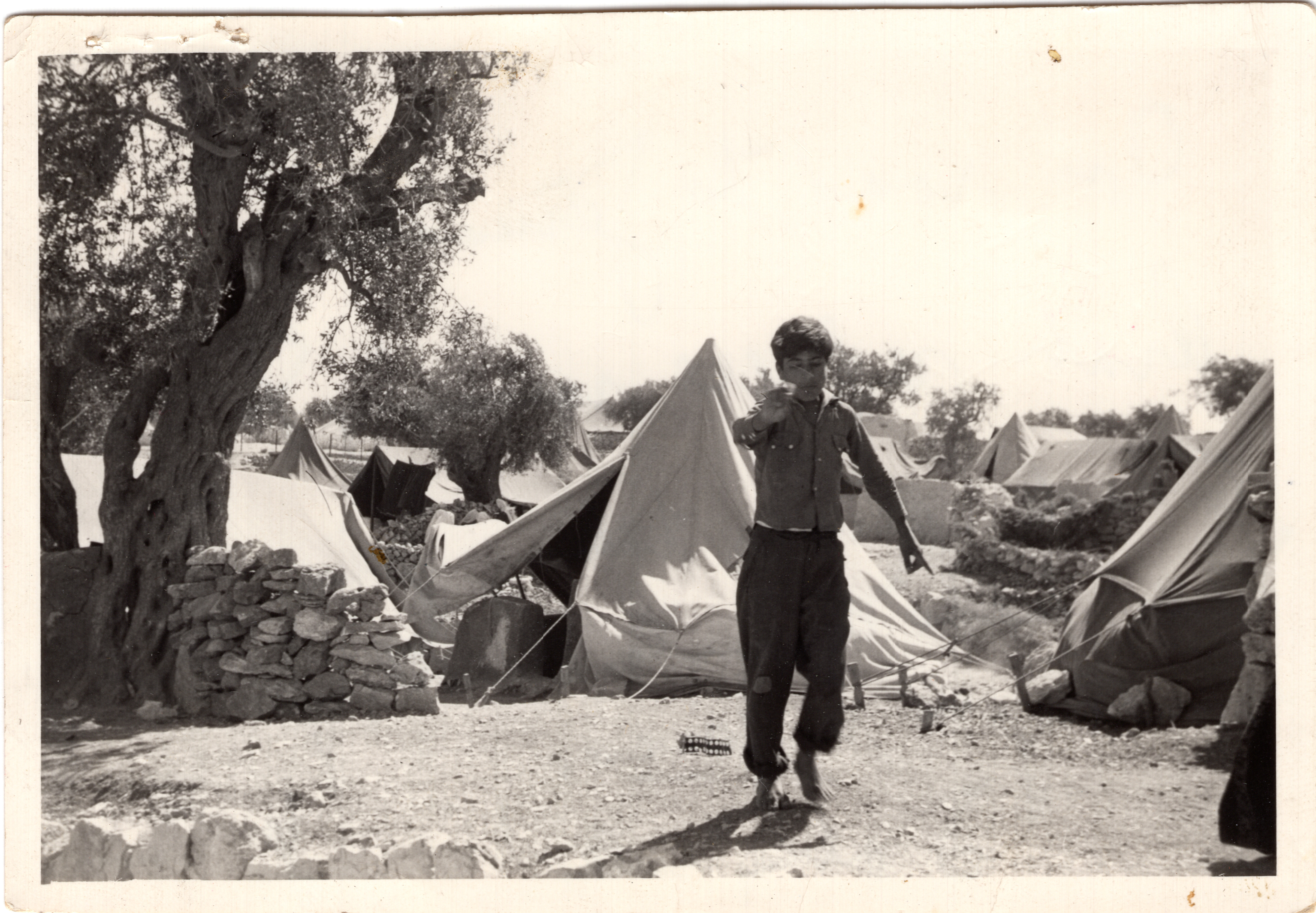 Unknown, “Arab Refugee Camp,” Moise A. Khayrallah Center for Lebanese Diaspora Studies Archive, accessed July 18, 2023, https://lebanesestudies.omeka.chass.ncsu.edu/items/show/13445.